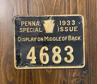 Pennsylvania PA Hunting License 1933 - Special Issue • $99