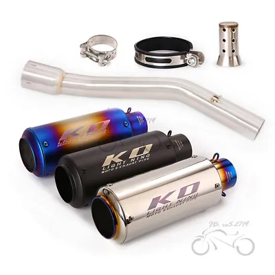 Slip On For Yamaha YZF R6 1998-2005 Modified Exhaust Tips Mid Tail Muffler Pipe • $122.26