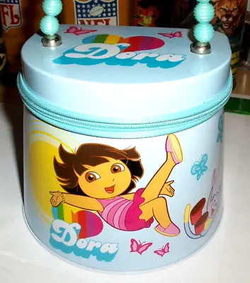 Dora & Boots`Blue Metal Purse`With Bead Handle`New-The Tin Box Co- Free To US • $14