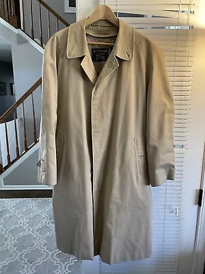 Vintage Burberry’s Burberry Beige Raincoat Trench Coat Zip Out Liner 25” X 43” • $119.99