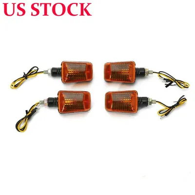 For Honda CB 250 350 400 500 650 900 Shadow 750 4X Motorcycle Turn Signals Amber • $16.91