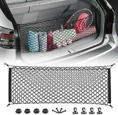 Car Rear Cargo Trunk Storage Net Elastic Mesh Hooks Organizer 35x12  SUV Sedan • $10.49