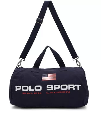 Nwt Polo Sport Ralph Lauren Duffel Bag Blue Red White Strap Gym  Bag Spell Out • $185.47