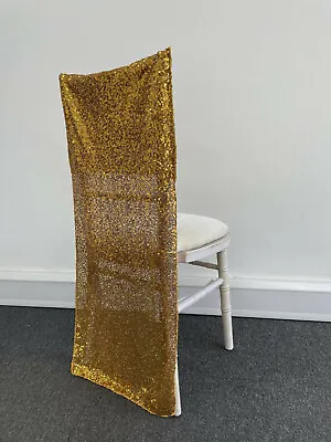 £2 • Buy Xmas Gold Sequin Chair Covers For Chivari Chairs Wedding Event Party Chair Decor