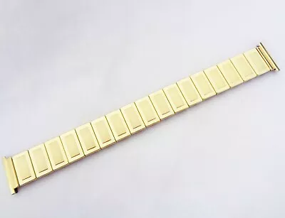 Vintage Rowi 20 Mm New Old Stock Yellow Gold Steel Men Expandable Watch Bracelet • £14.99