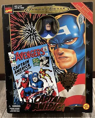 Toy Biz Marvel Famous Cover Series Captain America 8” Figure (1998) NEW SEALED • $18.99