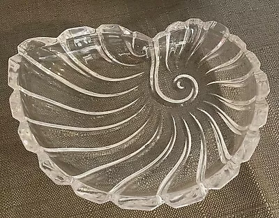 Mikasa Nautilus Sea Shell Candy Dish Trinket Dish  Lead Crystal Glass • $12