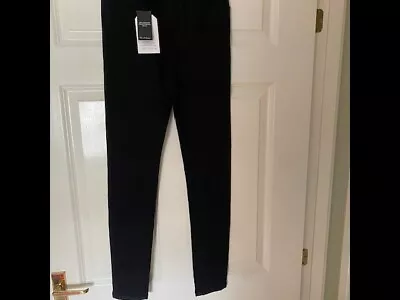 Miss Selfridge Black Lizzie High Waist/ Super Skinny Trousers/Jeans - Size 6 • £5