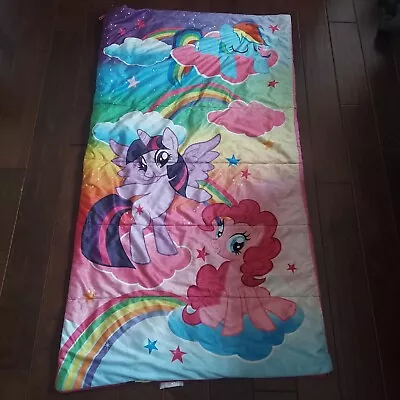 Vintage MY LITTLE PONY SLEEPING BAG  Hasbro Rainbow Dash Pinkie Pie (READ) • $29.74