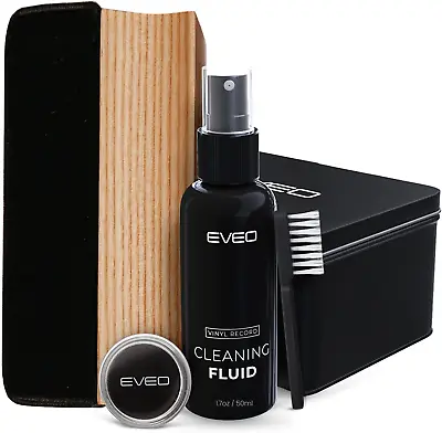 Premium Vinyl Record Cleaner Kit Velvet Brush Cleaning Liquid Duster & More • $32.96