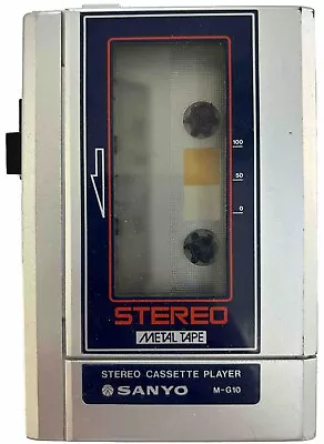 Sanyo M-G10 Stereo VINTAGE Metal Hi Lo CASSETTE TAPE Player WALKMAN Retro Cool! • $26.24