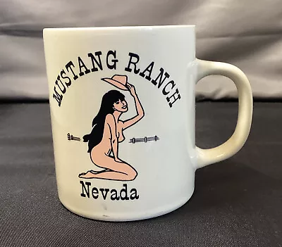 Vintage Mustang Ranch Nevada Brothel Advertising Coffee Mug Cup Ceramic Mug • $25