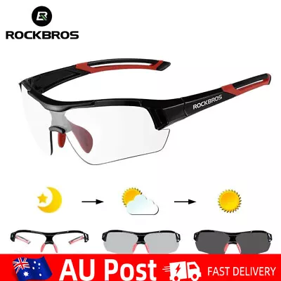 RockBros Cycling Glasses Photochromic Bicycle Sunglasses UV400 Eyeglasses • $26.99