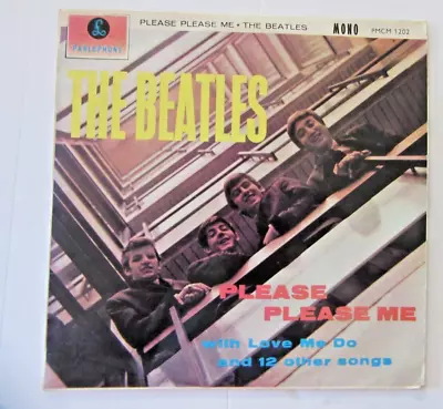 The BEATLES  Please Please Me  LP- New Zealand Mono-Blue Label Advert Sleeve • $180