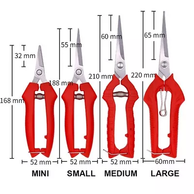 Garden Scissors Trimming Leaf Snips Hydroponic Pruning Shears Plants Harvest • £5.99