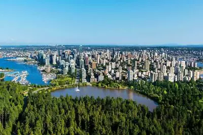 VANCOUVER BRITISH COLUMBIA SKYLINE GLOSSY POSTER PICTURE PHOTO PRINT Canada 3481 • $12.99