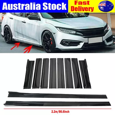 2.2m Universal Car Side Skirts Rocker Splitter Extension Panel Protector Lip NEW • $39.95