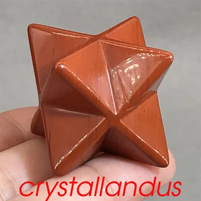 £9.62 • Buy 1pc Natural Red Jasper Merkaba Star Quartz Crystal Skull Pendant Reiki Gem 1.5 