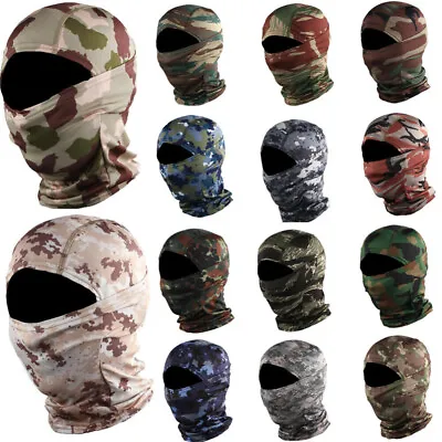 Tactical Military Balaclava Camo Full Face Mask Windproof Skull Cap Neck Scarf • $4.99