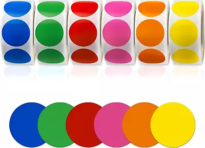 3000 Pieces 1 Inch Round Removable Color-Code Dot Stickers Circle Dots Stickers • $12.19