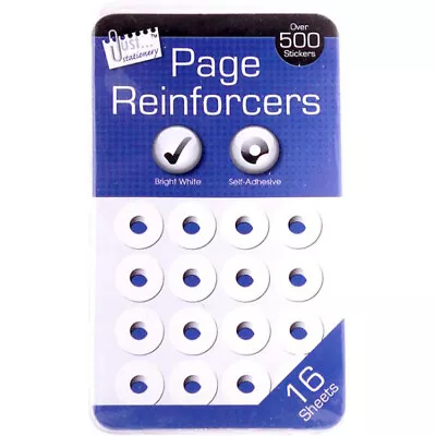 Just Stationery Page Hole Reinforcers 500+ • £2.99