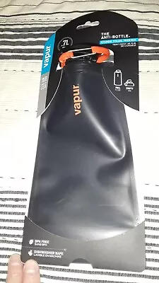 VAPUR Anti-Bottle .7L/23oz Collapsible BPA Free Water Bottle Eclipse Black  • $20