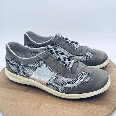 Mephisto Runoff Sneaker Shoes Womens 7.5 Gray Leather Comfort Athletic • $29.89