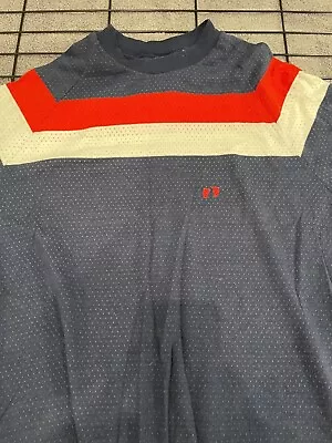 Vintage Hang Ten Mens Striped T Shirt Sz Large Red White Blue • $75