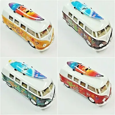 1962 Volkswagen Kombi Van Bus Classic Campervan W Surfboard Toy W Diecast Parts • $22.95