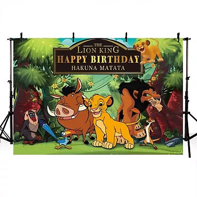 Lion King Birthday Backdrop Party Supplies Party Decorations Boys Vinyl 5x3ft • $15.98