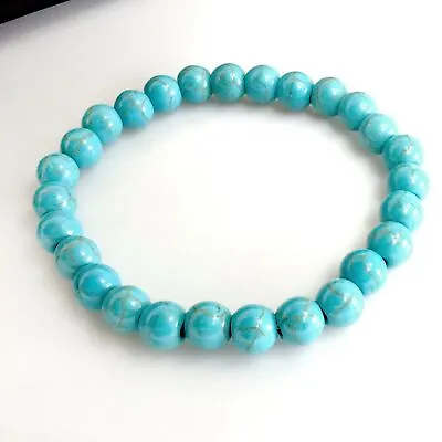 Bracelet Handmade Natural Gemstone Beads Round Stretch Healing Reiki 8mm • $2.84