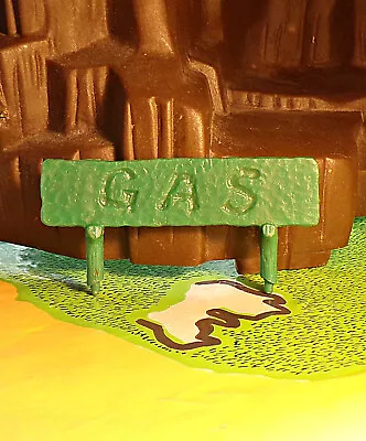 Marx 1961 Flintstones Play Set Gas Station Roof Sign Green • $5.75