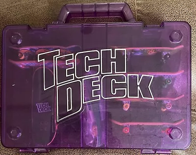 Tech Deck Purple Case With (6) 3 1/2” Boards And (1)  4 Board. Incl Misc Parts • $75