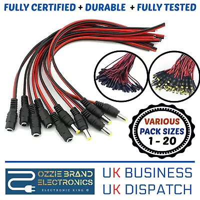 £5.90 • Buy 5/10/20pcs 12V Male Female DC Power Socket Jack Plug Wire Connector Cable CCTV