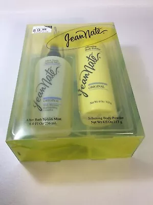 VTG Jean Naté Gift Set 8 Oz After Bath Splash Mist & 4 Oz Silkening Body Powder • $35