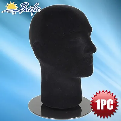 $19.99 • Buy Male Foam Black MANNEQUIN Head Holder Stand Display Wig Hat Glasses 11 