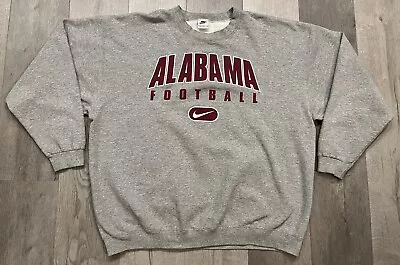 Vintage 90s Alabama Crimson Tide Nike Gray Sweatshirt - XL • $39.95