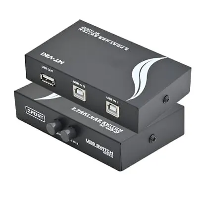 2 Port USB 2.0 Sharing Manual Switch Box Hub 2 PCS Share 1 USB Device For Pri... • $14.25