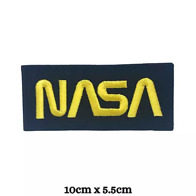 NASA Space Agency Iron On Sew On Embroidered Patch - Yellow • £2.51