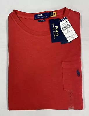 Polo Ralph Lauren Pocket Crew Neck Mens T-Shirt Classic Fit Large • £35