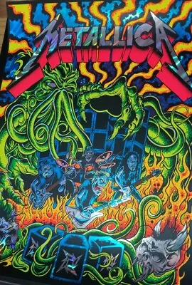  Metallica Ktulu Rise Ap Lava Foil Signed Blacklight By Dirty Donny • $2250