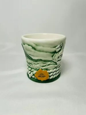 Vintage 1998 Cutty Sark Scotch Whiskey Embossed Ship Ceramic Tumbler Rocks Mug • $15