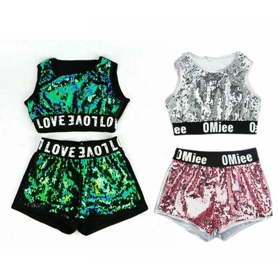 £13.70 • Buy Girls Kids Street Dance Costume Sequins Modern Hip Hop Performance Fancy Clothes
