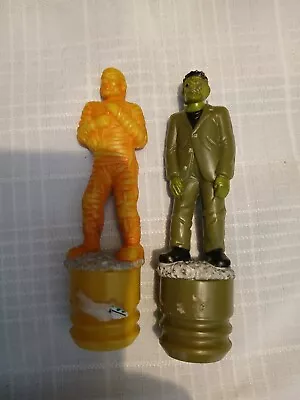Vintage  Rare  1990's Classic Mummy And Frankenstein Candy Tube Toppers • $9.99