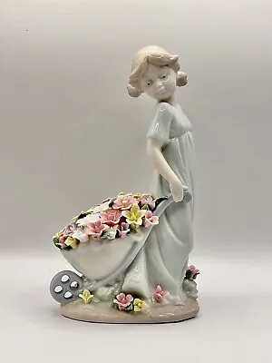 £15 • Buy Vintage Regal Collection - Amy Collects Flowers 98230 - Lladro / Nao Style