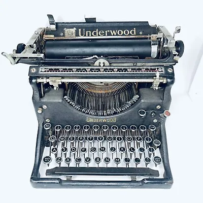 Antique Rare Early Underwood Typewriter Restoration Prop Display Art Deco Vintag • £155