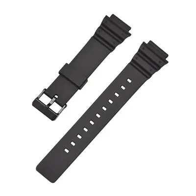 Black Rubber Watch Band For Casio Classic Dive Diver MRW-200 MRW-200H MWC-100  • $15.45