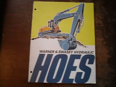 Warner & Swasey Hydraulic Hoes Brochure (e15) • $29.95