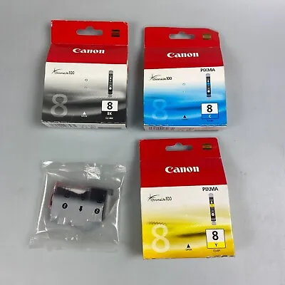 Genuine Canon CLI-8BK CLI-8C CLI-8M CLI-8Y Full Set • £14.95