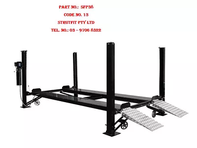 4 POST CAR PARKING HOIST LIFT Part No.: SFP38 Code No.: 13 • $4609